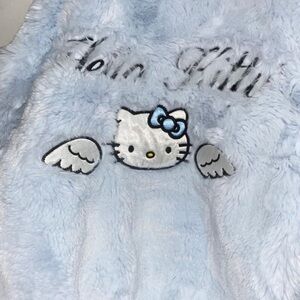 Forever 21 Faux Fur Angel Hello Kitty Zip Up Hoodie